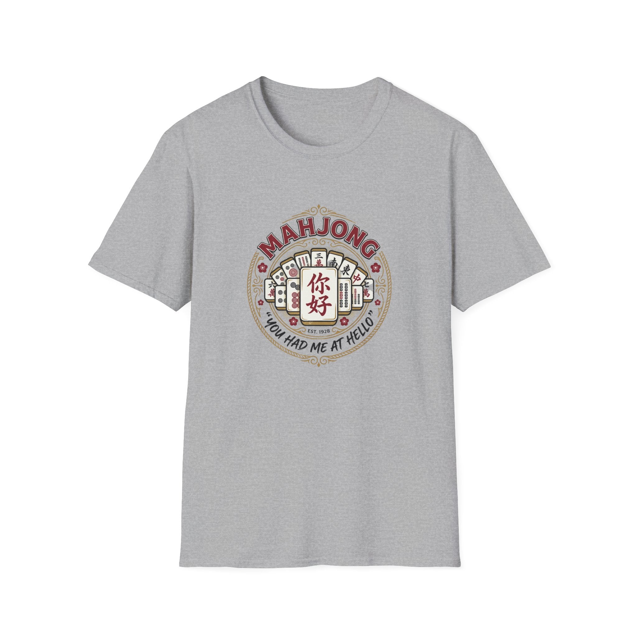 Mahjong Tee – 'You Had Me at Hello' Mahjong Tiles Graphic T-Shirt