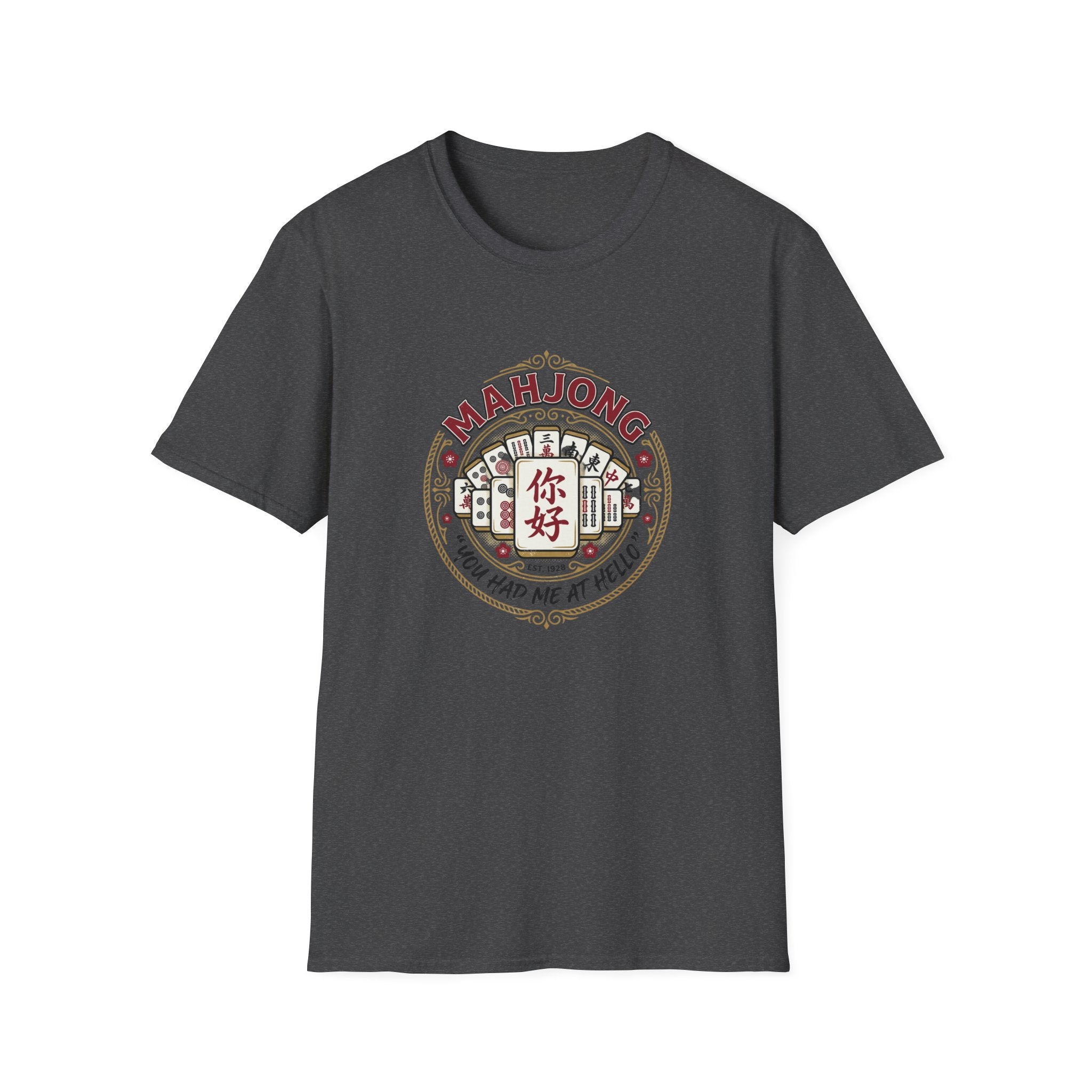 Mahjong Tee – 'You Had Me at Hello' Mahjong Tiles Graphic T-Shirt