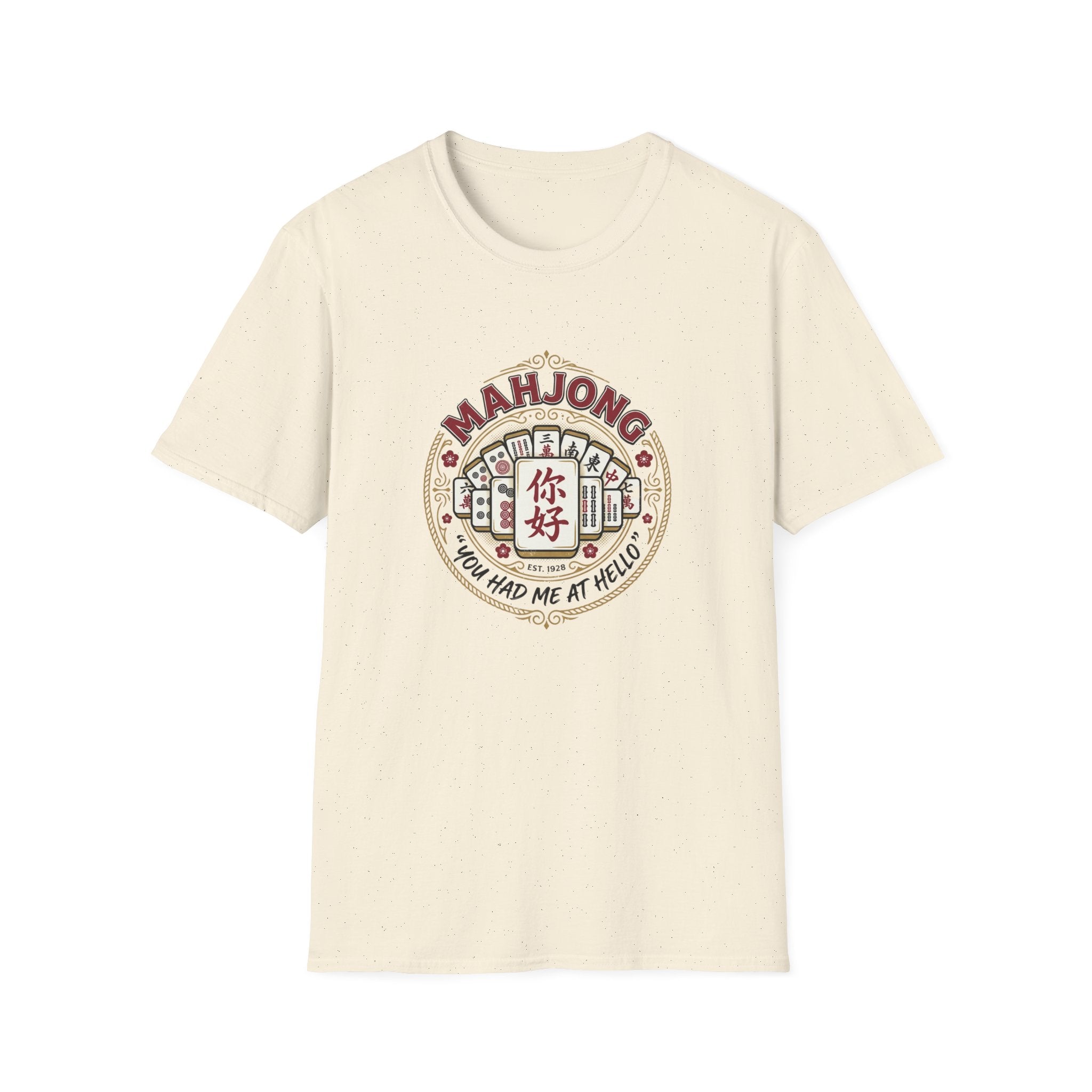Mahjong Tee – 'You Had Me at Hello' Mahjong Tiles Graphic T-Shirt