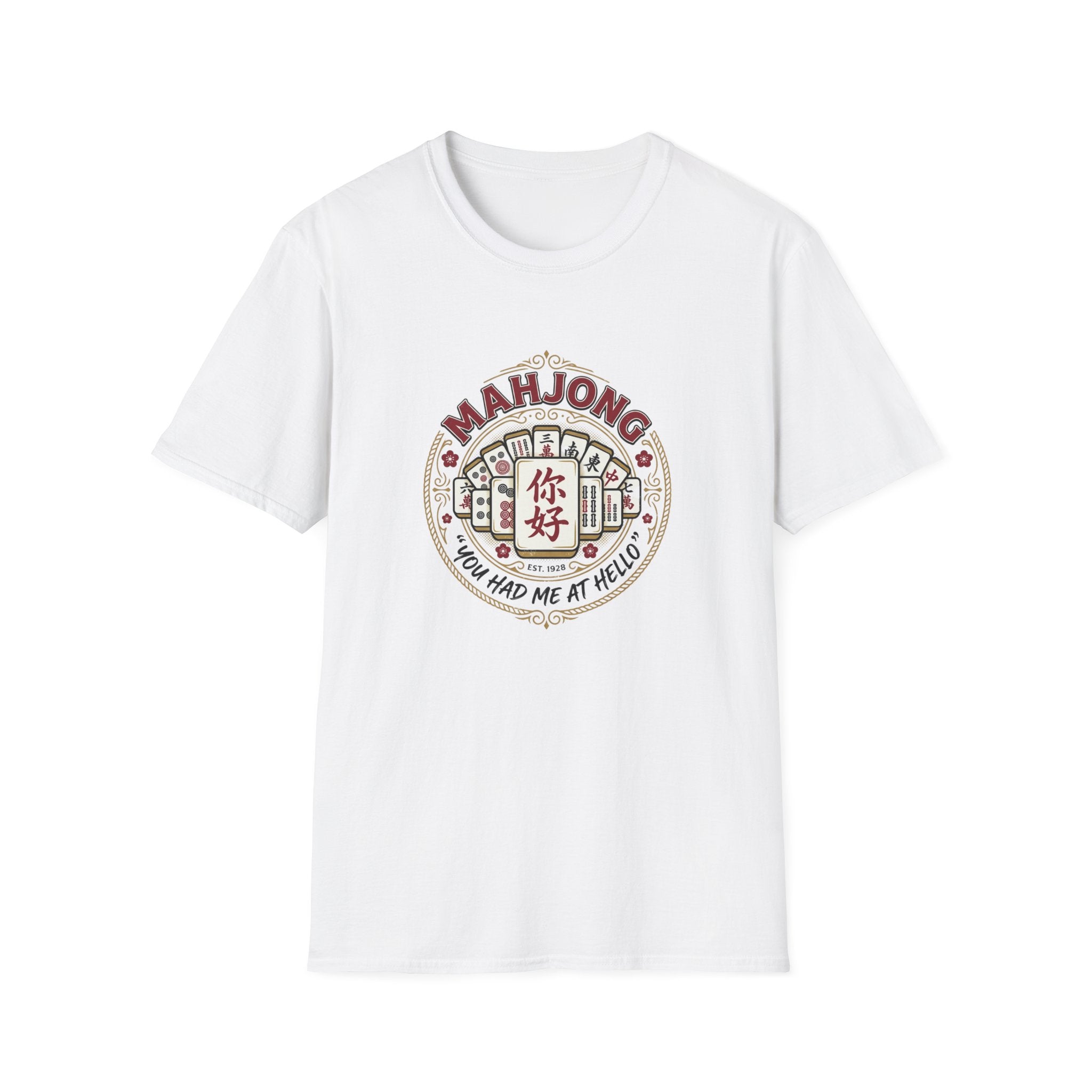 Mahjong Tee – 'You Had Me at Hello' Mahjong Tiles Graphic T-Shirt