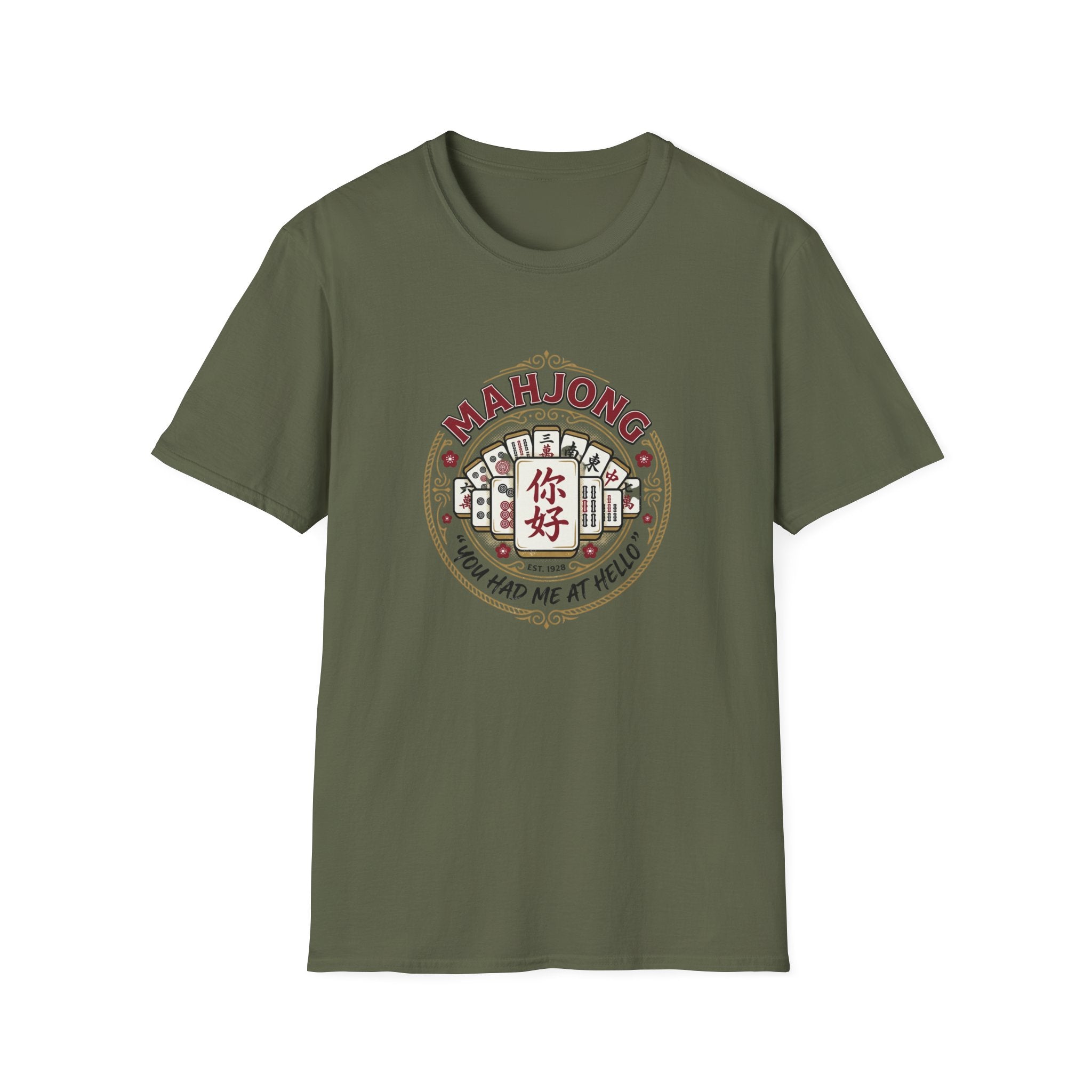 Mahjong Tee – 'You Had Me at Hello' Mahjong Tiles Graphic T-Shirt